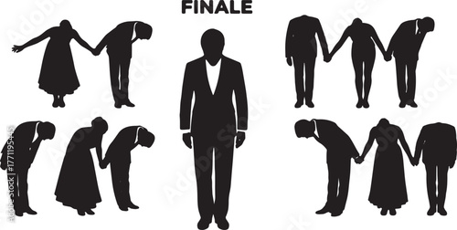 Dancers Taking a Bow Silhouette Collection