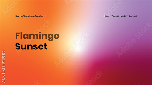 Flamingo Sunset Modern Gradient Background