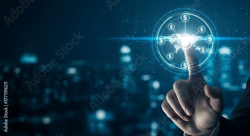 Global Network Connection  Connecting World Through Digital Interface