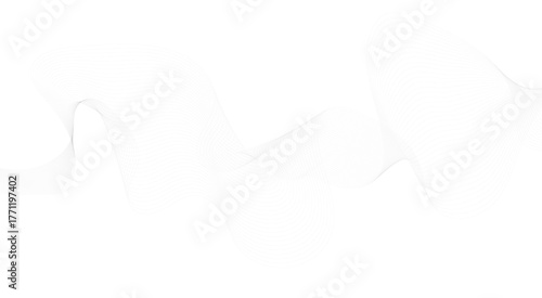 Abstract Vector Composition of Wave Lines on Transparent Background, Research Presentations, and Business Technology Collateral. 
