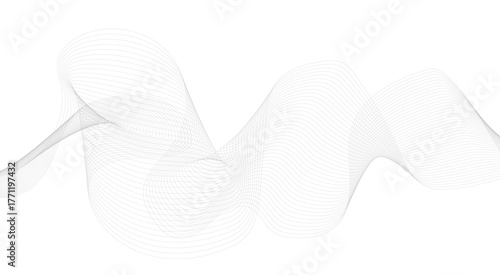 Abstract Vector Composition of Wave Lines on Transparent Background, Research Presentations, and Business Technology Collateral. 
