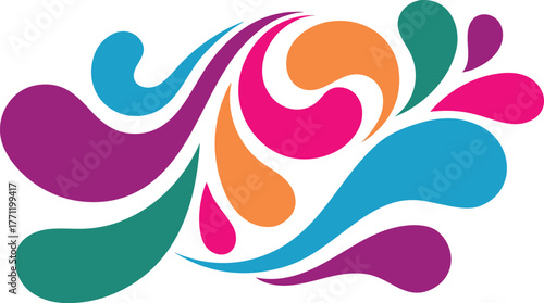 a colorful swirly design