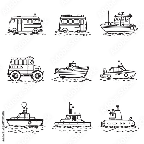 Amphibious Vehicle exploring coastal wetland terrain