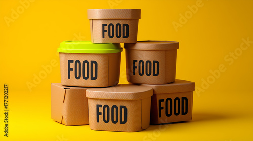 Stack of recyclable cardboa...