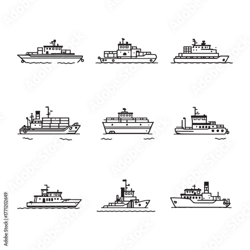 Barge sails quietly across calm waters