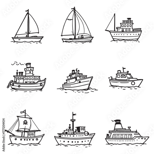 Boat sails across the endless ocean