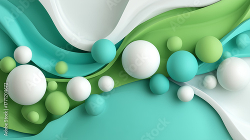 Floating 3D abstract shapes...