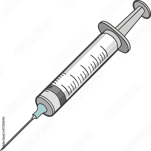 syringe on white background