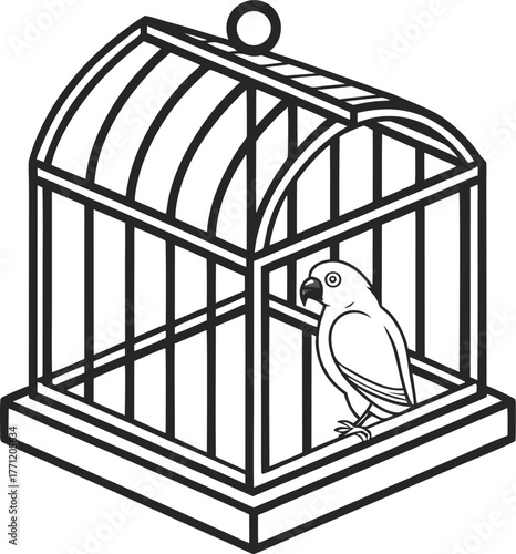 bird in cage