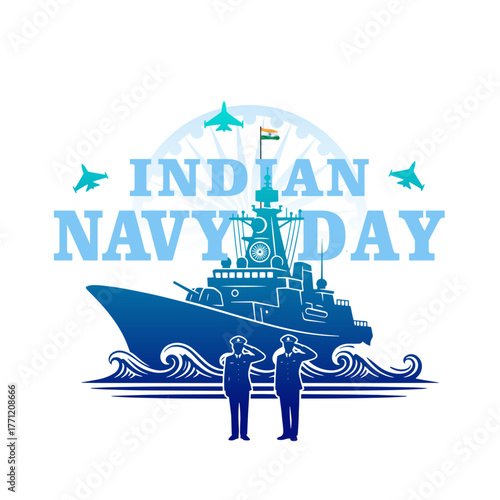 Indian Navy Day. Concept for Post Design vector illustration.