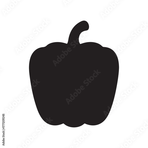 Bell pepper icon. Sweet pepper or paprika on white back ground
