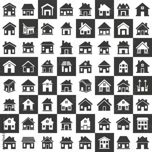 Collection of House Icons and Symbols.