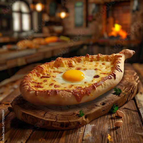 Khachapuri in Adjarian close-up