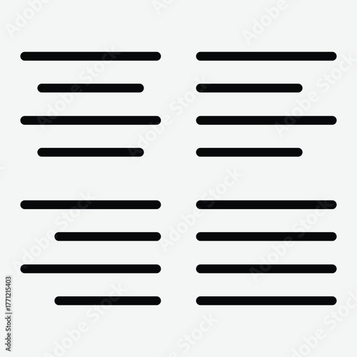 text alignment for graphic designer or logo aps developer