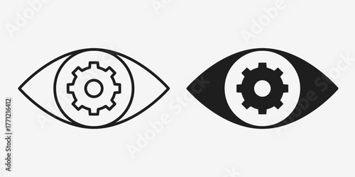 Minimal gray adaptive AI icon for smart, flexible, and modern technology designs.