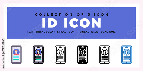 Pack of 6 Vector ID icon