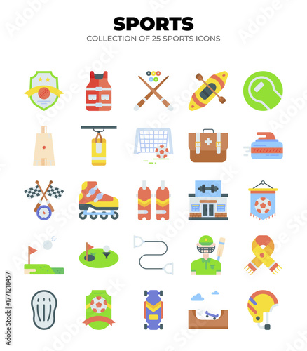 Collection of 25 Colorful Sport Icons