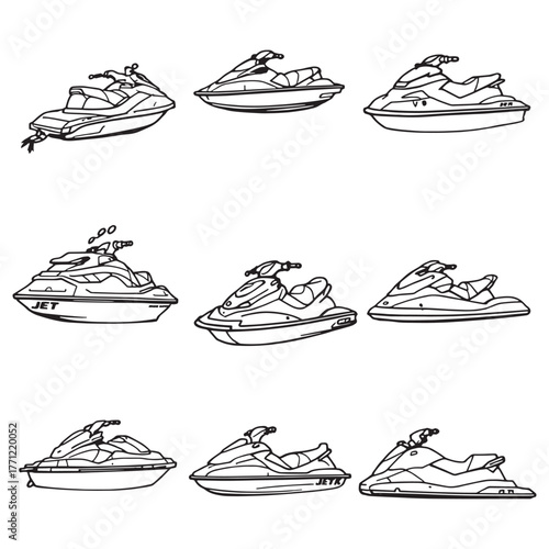 Jet Ski Exploring Hidden Coastal Ocean Coves