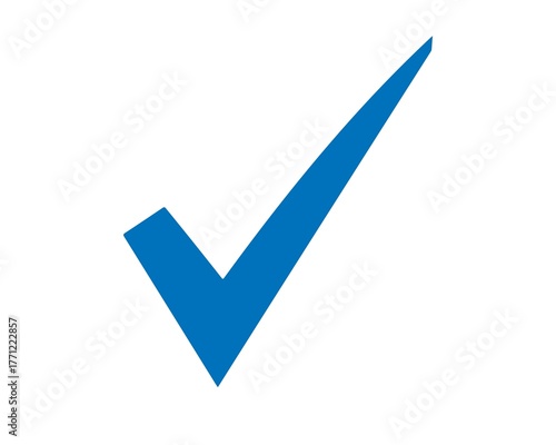 Free Download Blue check mark isolated on white background for approval - GFXLoad