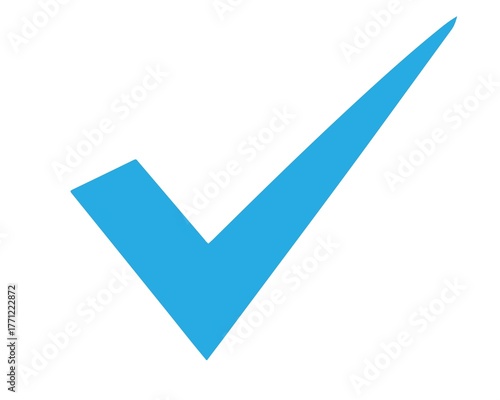 Free Download Blue check mark isolated on white background illustration - GFXLoad