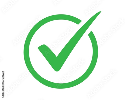 Free Download Green check mark isolated on white background, confirmation - GFXLoad