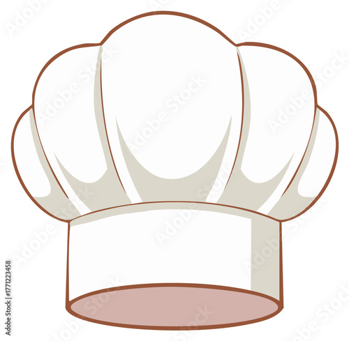 Cartoon illustration of a classic chef's hat