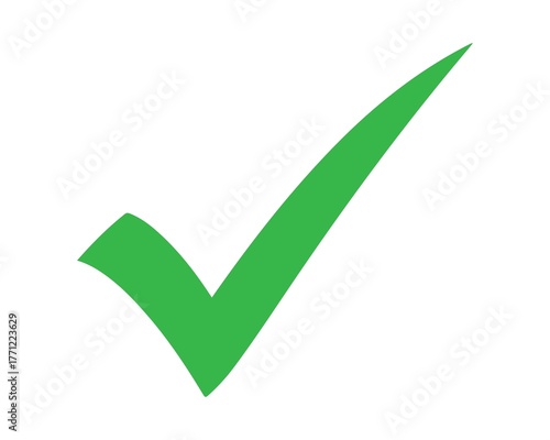 Free Download Green check mark isolated on white background - GFXLoad