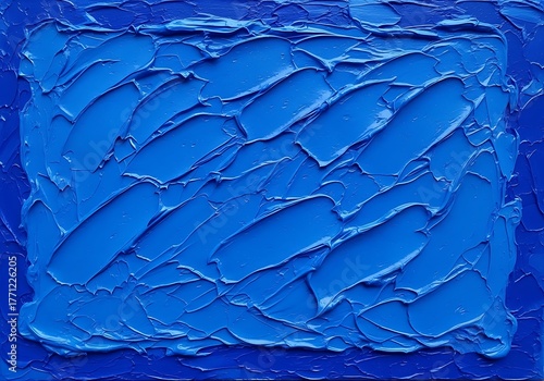 Thick impasto blue paint texture with visible brush strokes