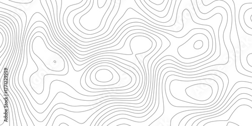 Topographic beautiful white and black contour topo wavy pattern map line design, geography map line, presentation white background. Use for template, wallpaper, web vector illustration.