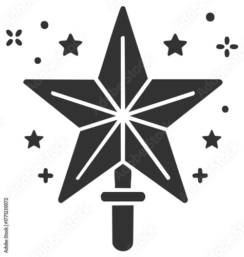 Festive Star topper sparkles and twinkles with celebratory delight