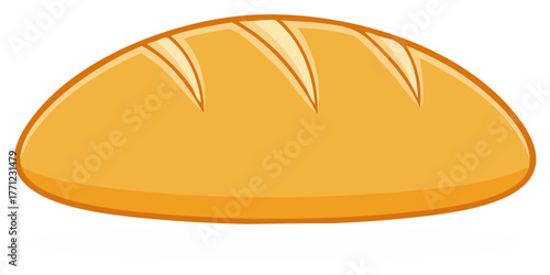 Golden Loaf of Bread with Score Marks Ready for Baking