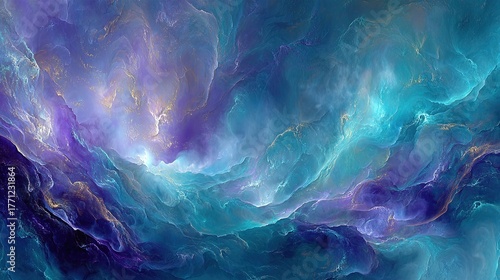 Abstract Colorful Space Nebula Digital Art