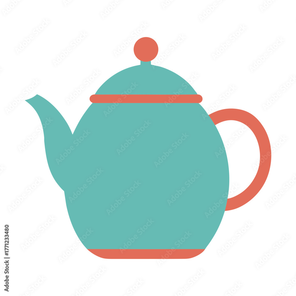 Obraz premium Ceramic teapot illustration simple vector art scalable icon vector