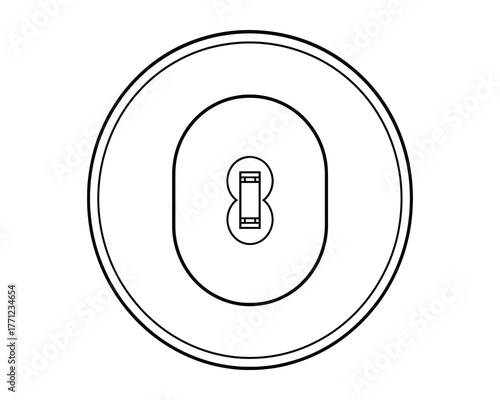 Outline Football Field Top View Illustration for Sports Design