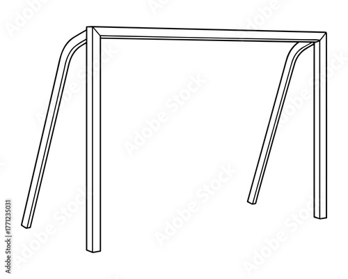 Soccer Goal Outline Design Illustration for Sporting Events
