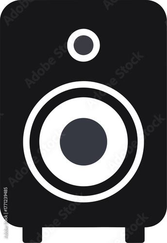 Modern audio speaker icon vector graphic minimalist design vector