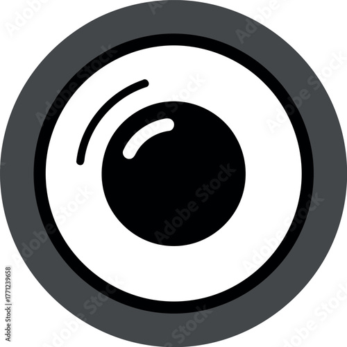 Modern minimalist eye icon clean vector graphic for digital use vector