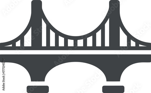 Golden gate bridge icon minimalist vector graphic architecture vector