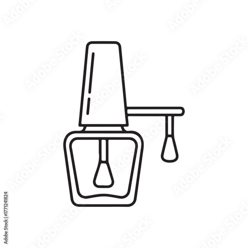 nail polish icon, bottle icon from beauty and elegance collection, outline vector illustration isolated on white background
