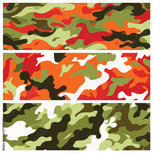 camo vector set