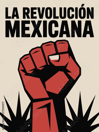 La Revolución Mexicana Mexican Revolution Fist Power Symbol