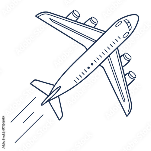 vector illustration of airplane