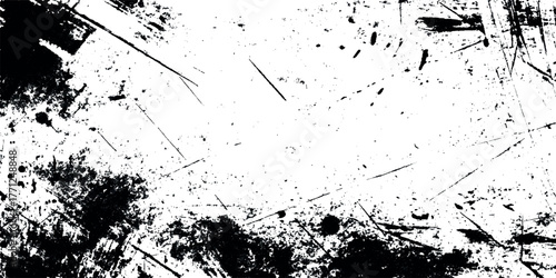 It features a black texture overlaid on a white background The texture Prominent diagonal and horizontal lines suggest deep scratches or scrapes on a surface.