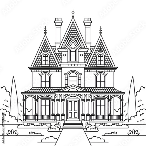 sketch of the old town of tallinn coloring page