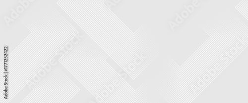 Hexagon white gray wave light technology texture background. Abstract big data digital concept simple art modern abstract. Modern trendy design,