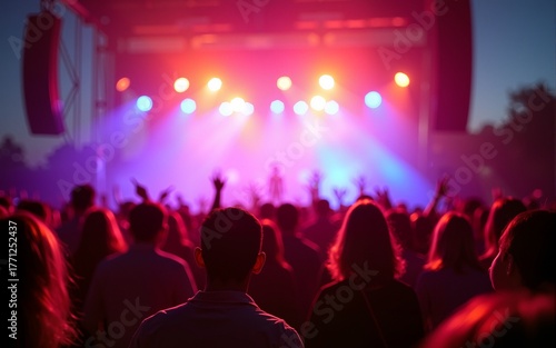 Wallpaper Mural crowd at concert - summer music festival. High quality Torontodigital.ca