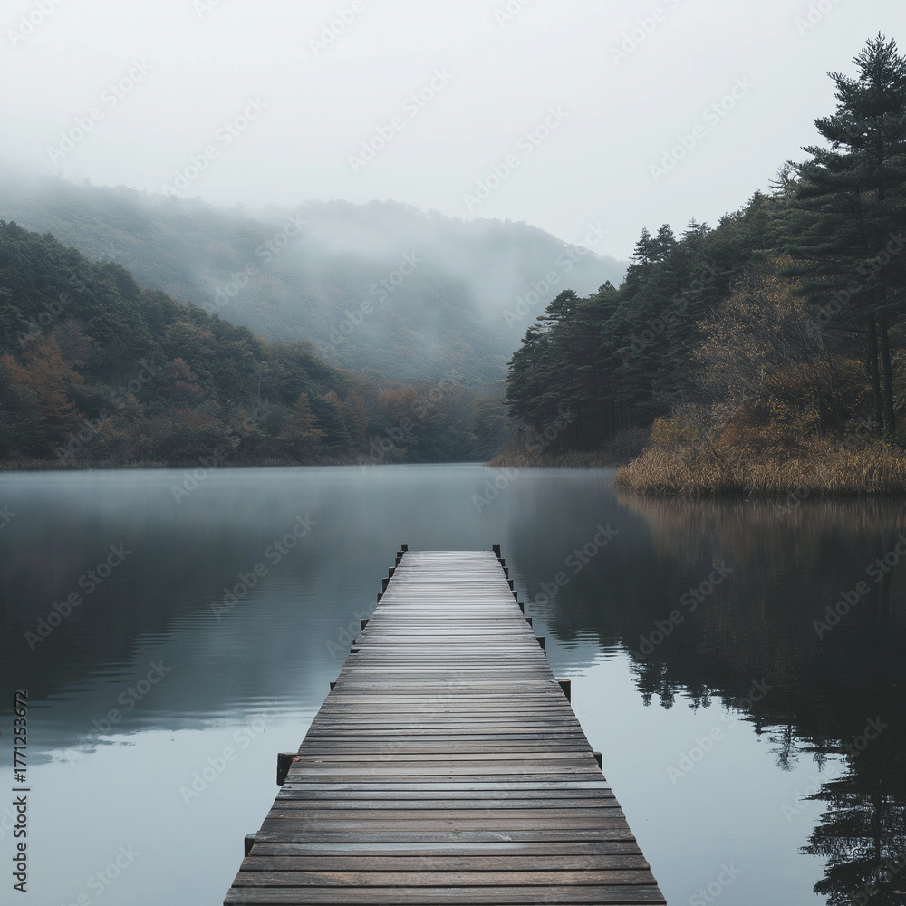Fototapeta premium pier on the lake