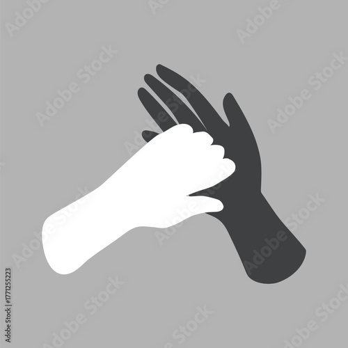 Covid-19 prevention, hand washing illustration vector