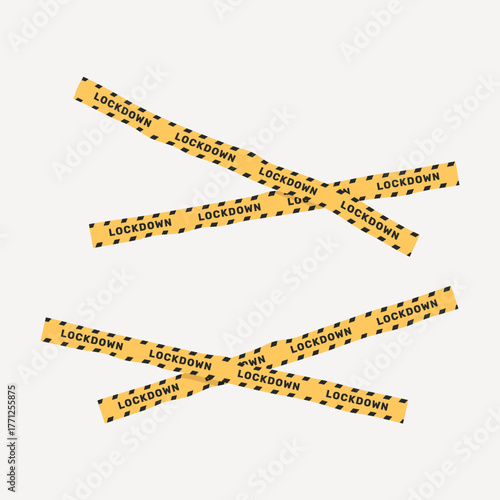 Cute lockdown tape collage element vector