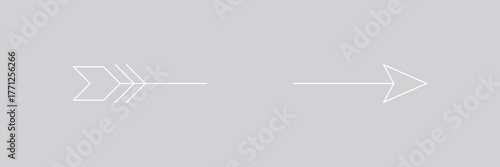 Minimal arrow divider collage element vector